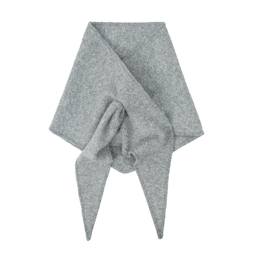 Chal Triangular de Lana Tejida con Broche Floral para Otoño e Invierno - Image 8