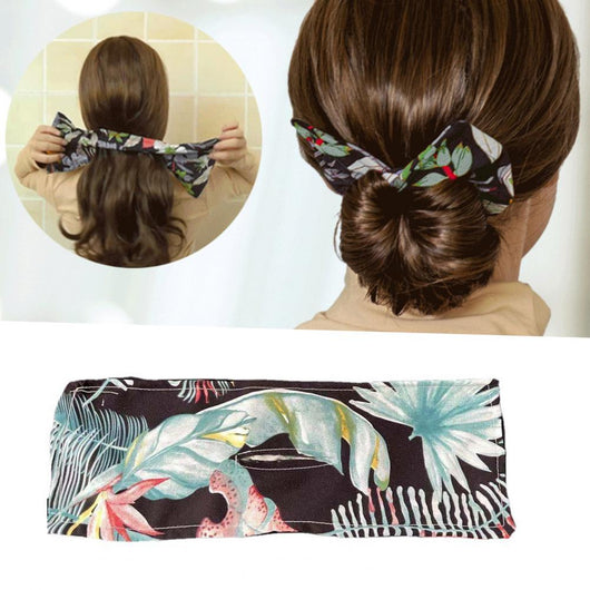 Banda para el Cabello con Lazo Impreso y Anillo de Alambre Fijo - Image 26