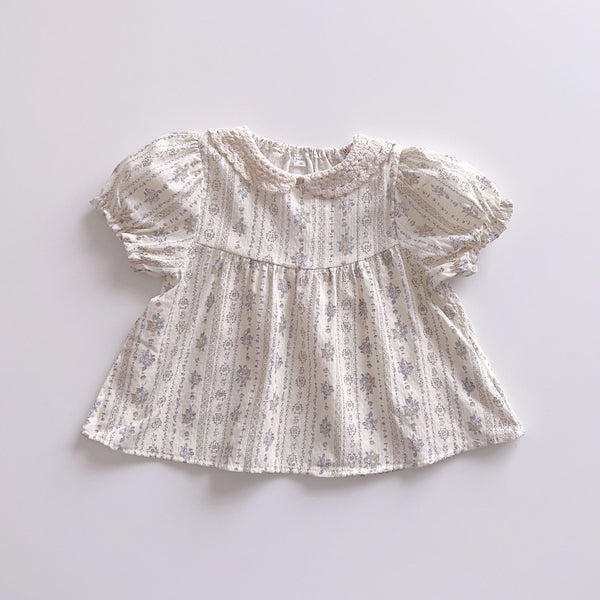 Blusa de Encaje con Cuello Peter Pan - Tela Jacquard Ligera - Image 7