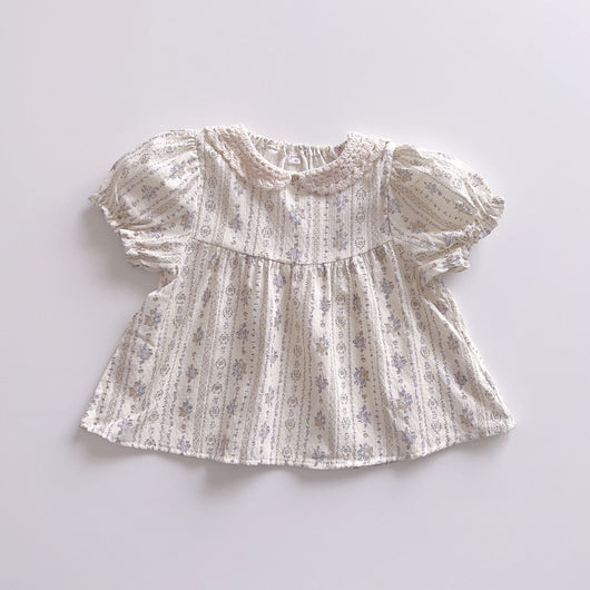 Blusa de Encaje con Cuello Peter Pan - Tela Jacquard Ligera - Image 7