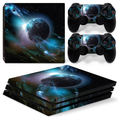 PS4 Pro console and controller skin set with red and beige propaganda art featuring Mao Zedong. - Image 4