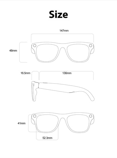 Gafas Inteligentes con Cámara, Traductor IA y Bluetooth - Image 13