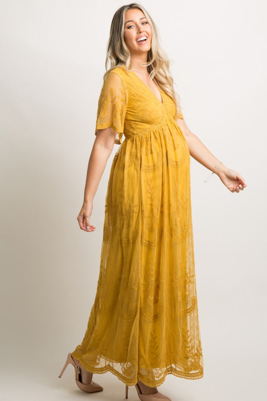 Vestido de Encaje para Sesión Fotográfica de Maternidad - Image 2