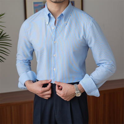 Camisa Manga Larga a Rayas para Uso Diario - Image 10