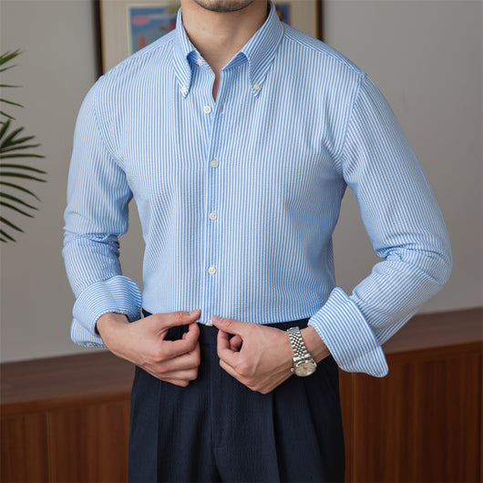 Camisa Manga Larga a Rayas para Uso Diario - Image 10