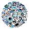Set de 50 Stickers Tiburón Cartoon - Impermeables para Maletas, Patinetas y Decoración