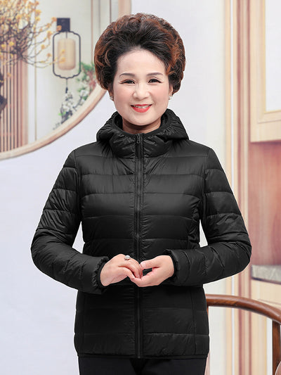 Chaqueta Corta de Plumón de Pato Blanco para Mujer - Abrigo Elegante y Ligero - Image 26
