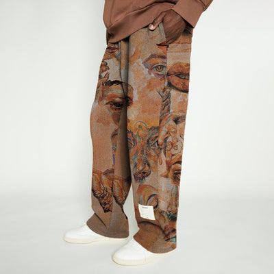 Pantalones Casuales Sueltos Estampados de Cintura Media para Hombre - Image 9