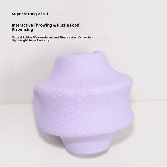 Pink star-shaped natural rubber pet food dispensing toy for engaging pets during feeding.
