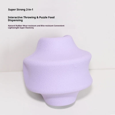 Pink star-shaped natural rubber pet food dispensing toy for engaging pets during feeding.