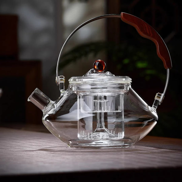 Tetera de Vidrio Borosilicato Resistente al Calor