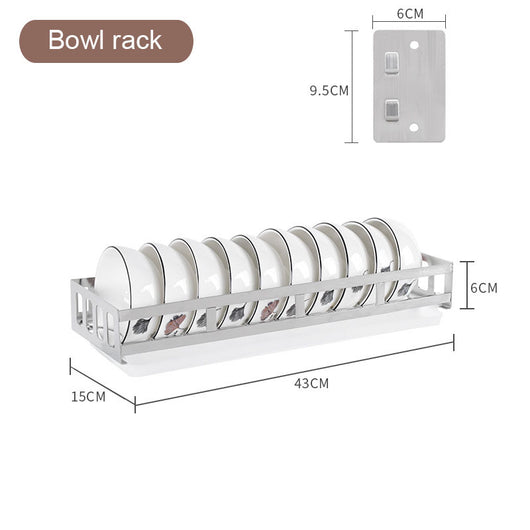 Escurridor de Platos y Ollas de Pared Sin Perforación en Acero Inoxidable - Image 22