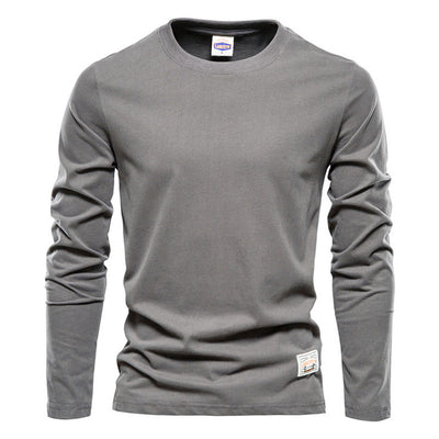Camisa Casual de Algodón Manga Larga Color Sólido para Hombre - Image 9