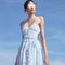 Vestido Elegante de Tirantes Ajustables en Color Sólido para Mujer