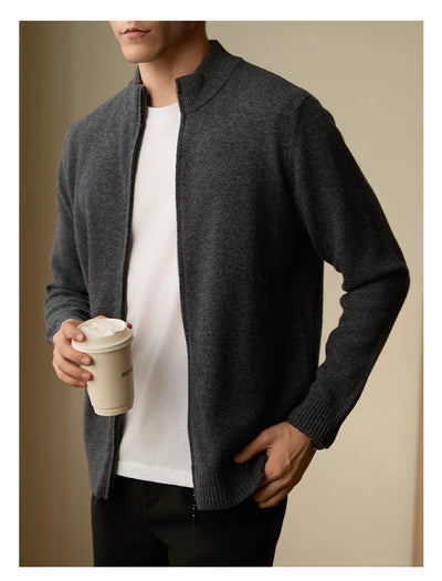 Cardigan con Cuello de Pie y Cierre de Cremallera para Hombre - Image 18