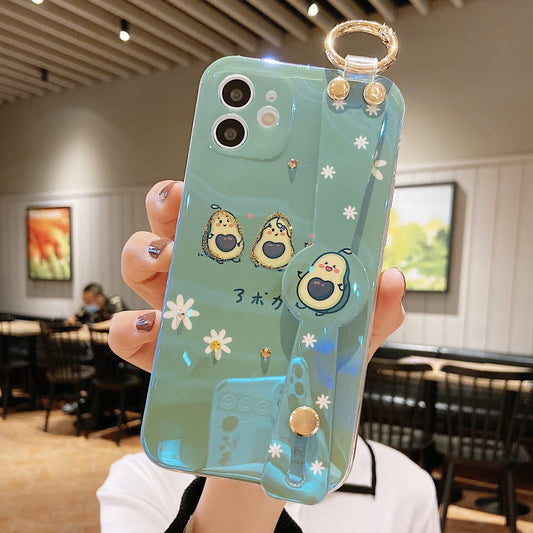 Funda para Celular con Correa de Muñeca y Respaldo de Aguacate