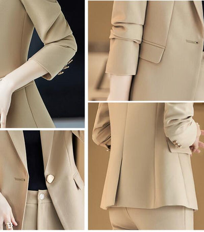 Traje Ejecutivo Femenino de Dos Piezas en Colores Sólidos - Image 4