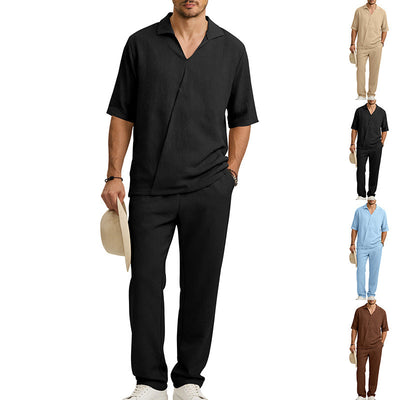 Traje Ejecutivo de Manga Corta con Solapa y Pantalón - Image 22