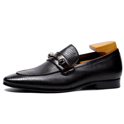 Cinturón de Cuero Genuino con Patrón Serpiente para Hombre - Image 4