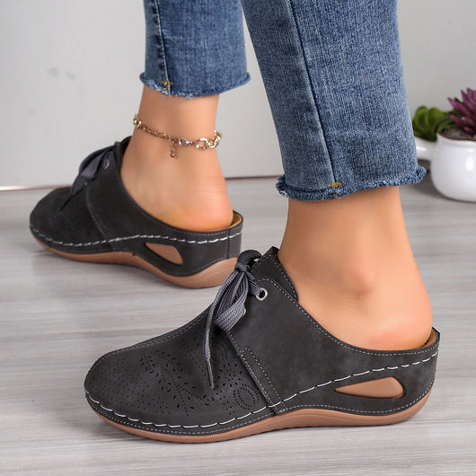Sandalias Deportivas Mujer Verano con Cuña y Encaje - Chanclas Huecas Transpirables - Image 28