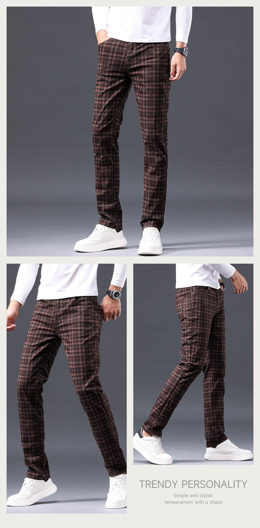 Pantalones Casuales de Algodón Estilo Británico para Hombre - Image 21