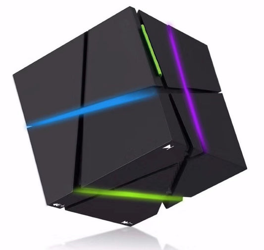 Parlante Bluetooth Cube con Luces LED Coloridas y Subwoofer