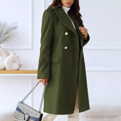 Abrigo de Lana Cruzado Clásico para Mujer - Image 13