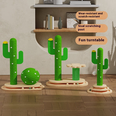 Torre de Juego para Gatos con Rueda Giratoria y Madera Maciza - Image 12