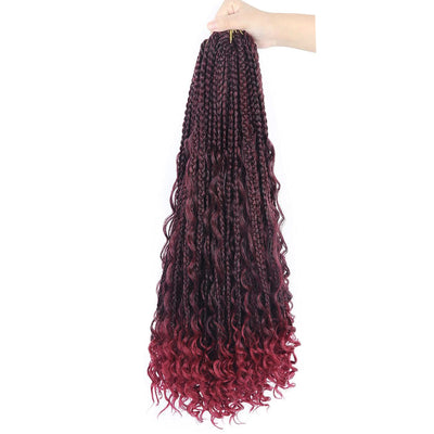 Cabello Trenzado Africano de Fibra Sintética - Trenzas de Ganchillo de 3 Hebras - Image 9