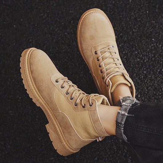 Botas Martin Hombre Estilo Británico - Zapatos Trabajo Versátil Tendencia - Image 3