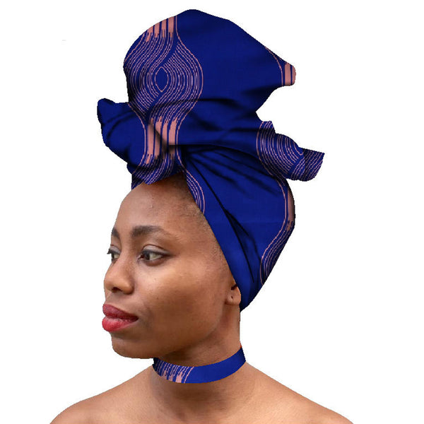 Conjunto de Cuello y Bufanda Africana Exótica