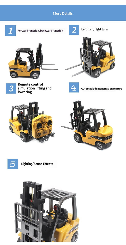 Montacargas de Aleación con Control Remoto Inalámbrico - Vehículo de Ingeniería - Image 9