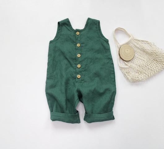 Pantalón de Lino Holgado con Abertura Trasera y Tirantes - Image 7