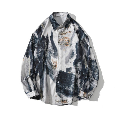 Camisa Estilo Hong Kong con Estampado Vintage y Efecto Óleo - Image 10