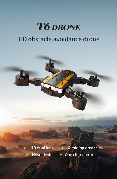 Dron Profesional T6 con Cámara HD - Cuadricóptero Plegable de Control Remoto - Image 11