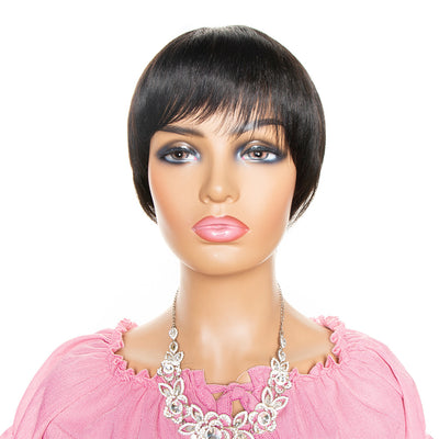 Peluca Corta Pixie con Flequillo - Cabello Humano 100% - Image 5