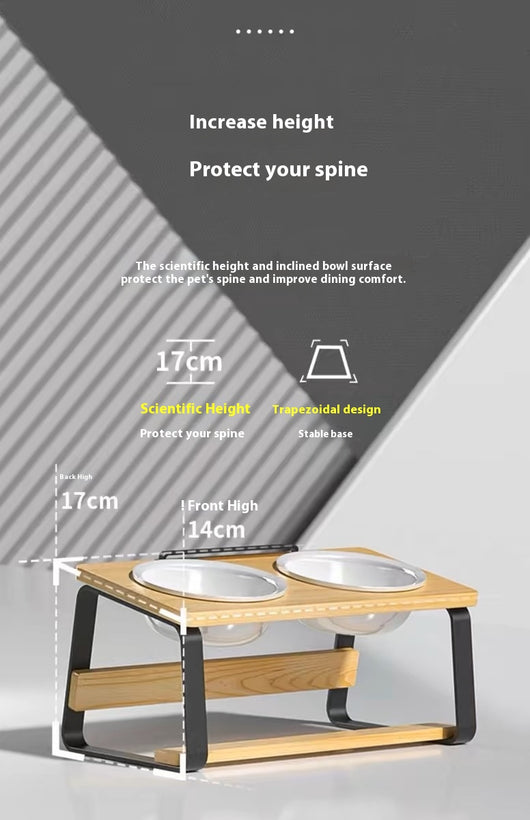 Comedero Doble para Mascotas con Soporte Ergonómico para la Columna - Image 12