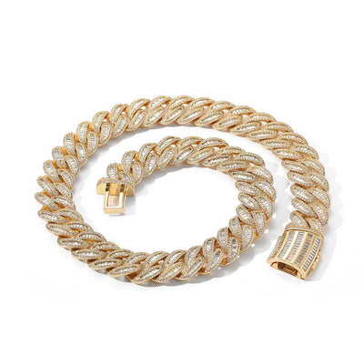 Cadena Cubana Miami 15mm-20mm Chapada en Oro Real con Cierre Tipo Buckle - Image 6