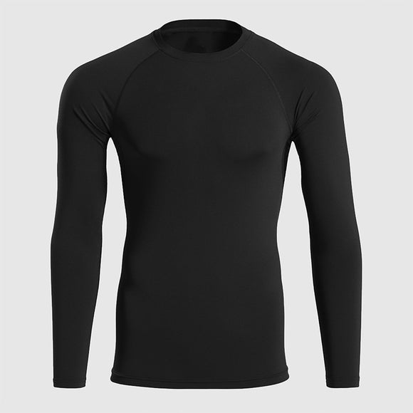 Camiseta Deportiva de Manga Larga Elástica de Secado Rápido para Hombre