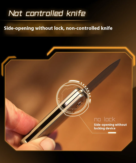 Cuchillo Plegable de Aleación de Titanio Mini A - Herramienta Táctica Compacta para Aventuras - Image 14