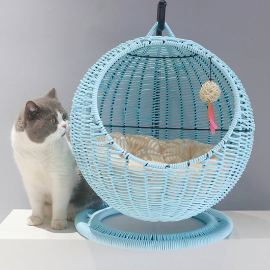 Nido Colgante de Ratán para Gatos - Diseño Semi-cerrado para Todas las Estaciones - Image 14