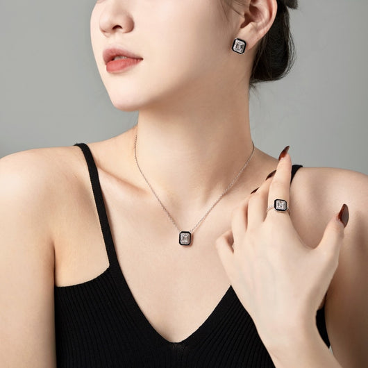 Conjunto de Anillo, Collar y Aretes en Plata Esterlina S925 - Image 13
