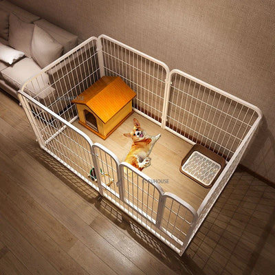 Corral Moderno de Hierro para Perros Pequeños y Medianos - Puerta de Aislamiento Interior - Image 5