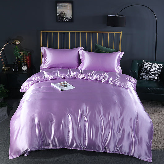 Juego de Cama Funda Nórdica Seda de Hielo Color Puro Verano - Image 15