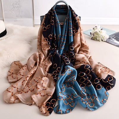 Pañuelo de Seda Estampado para Mujer - Diseño Elegante y Versátil - Image 5