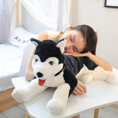 Peluche Almohada Perro Husky Simulado - Image 3