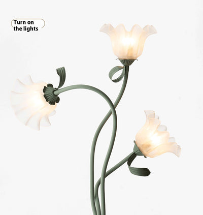 Lámpara de Pie Floral Estilo Provenzal Crema - Image 19