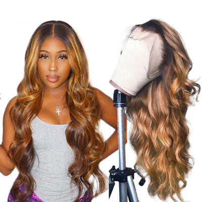 Pelucas Frontales de Encaje Ombre Cabello Humano Remy Coloreado - Image 3