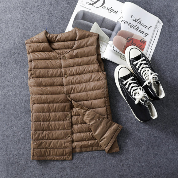 Chaleco Ligero sin Cuello para Otoño e Invierno