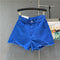 Pantalones Denim Anchos con Rotos y Orilla Cruda